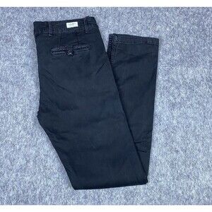 Shon Mott Men's Pants Chino Black Pleated Front Designer Barcelona Size 33x32